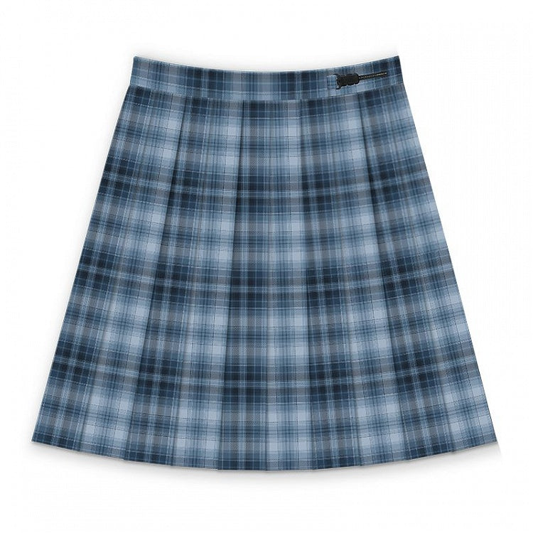 Length 45CM Jing Pattern Blue Plaid Yu Skirt