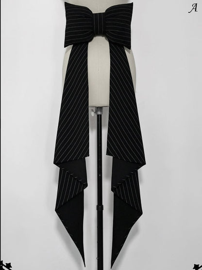 Zug Hase Gestreift Theater Bowknot Schwarz