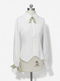 White Ouji Style Blouse from Secret Morning Post with Lolita Charm - Princess Chronicles
