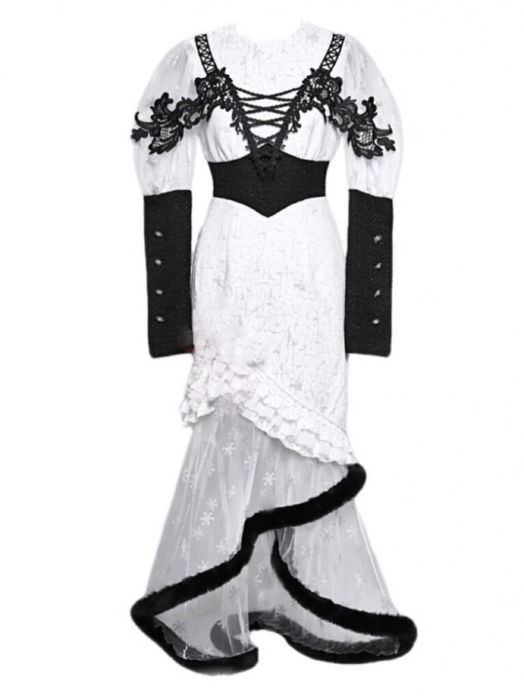 ゴシッククリスマススノーフレークマーメイドプラッシュスカート