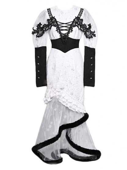 ゴシッククリスマススノーフレークマーメイドプラッシュスカート