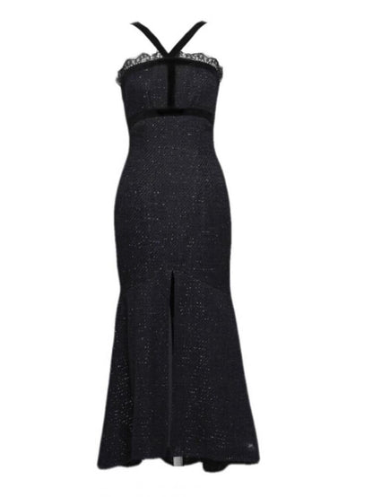 Gothic Christmas Lace Meerjungfrau Rock Tweed Etuikleid