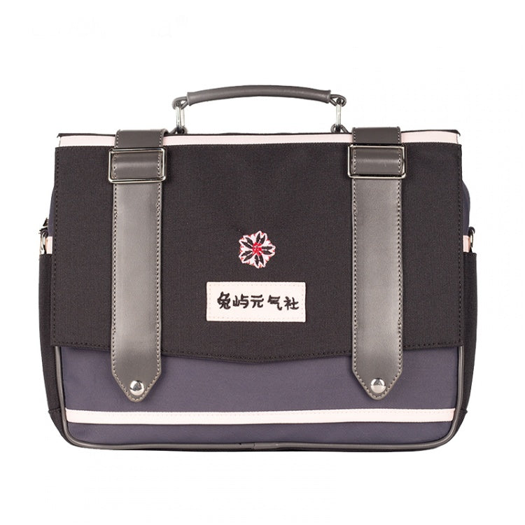 Schwarz-rosa JK-Uniform-Schultertasche, Bunny Island Sakura, japanischer Rucksack