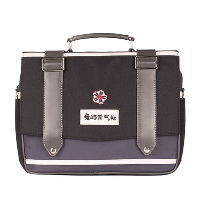 Schwarz-rosa JK-Uniform-Schultertasche, Bunny Island Sakura, japanischer Rucksack