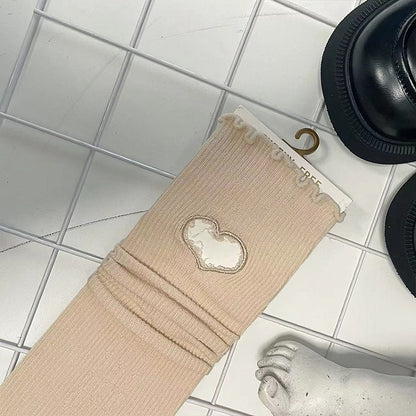 デザイントリムソックス フリル スウィートハート カットアウト