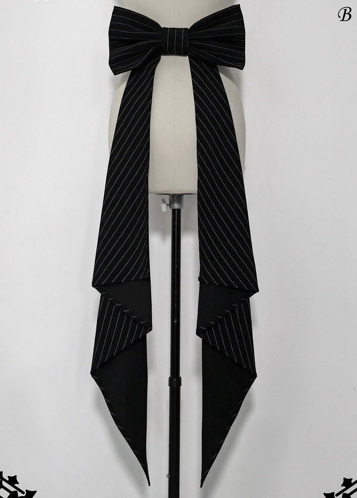 Zug Hase Gestreift Theater Bowknot Schwarz