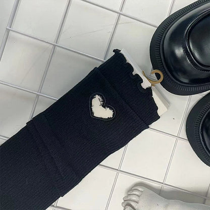 デザイントリムソックス フリル スウィートハート カットアウト