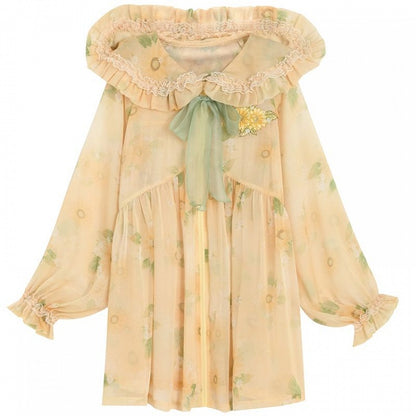 Sonnenblumen-Überwurf mit Kapuze, Urlaubsdruck