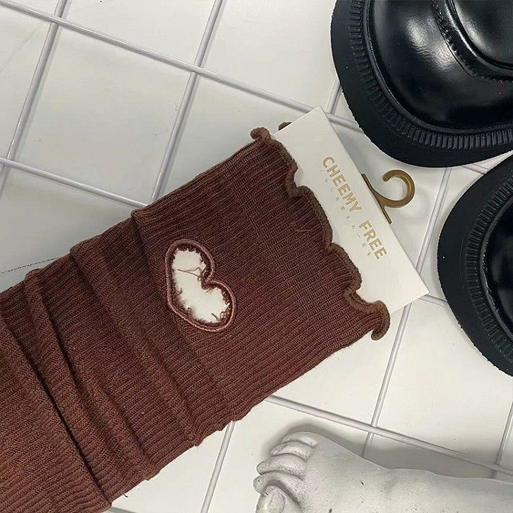 デザイントリムソックス フリル スウィートハート カットアウト