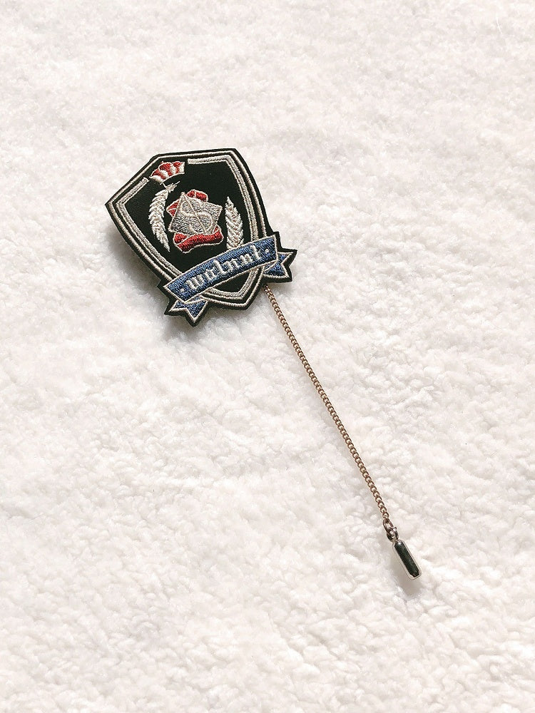 Letters Dark Blue Embroidery Badge