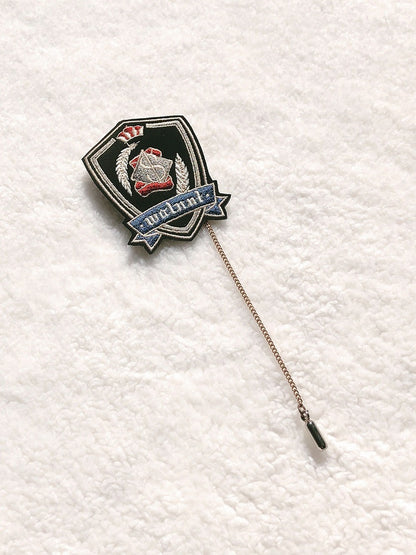 Buchstaben Dunkelblau Stickerei Abzeichen