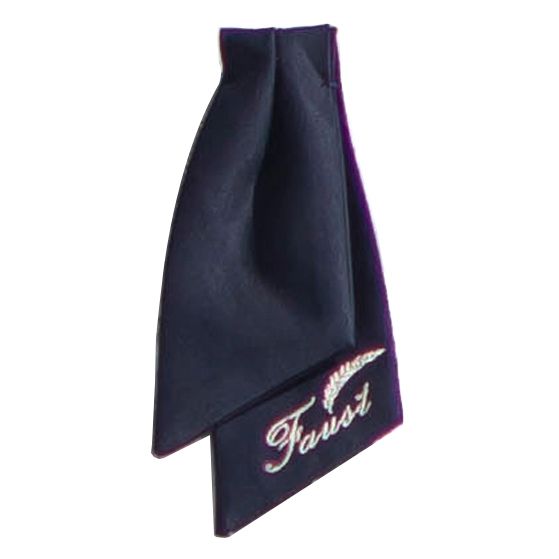 Tie Blue Letters Embroidery Dark