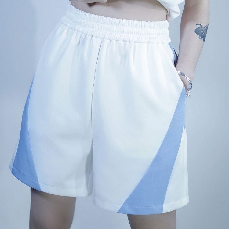 and White Blue Kaiwai Shorts Tenshi Light