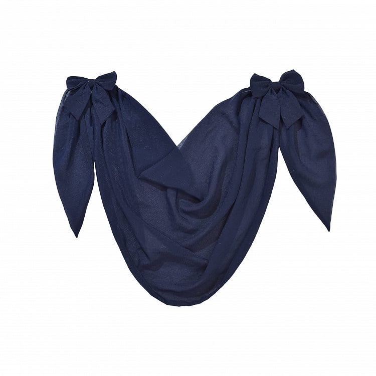 Dark Bowknot Detail Overlay Blue/Black/Red