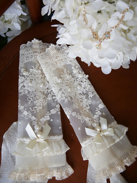 Details Beige Wrist Bead Cuffs