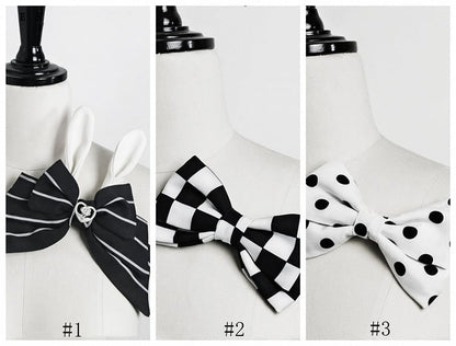 Bunny Muster Optionen Brosche Bowknot Theater Ohren/Polka Dot/Chess