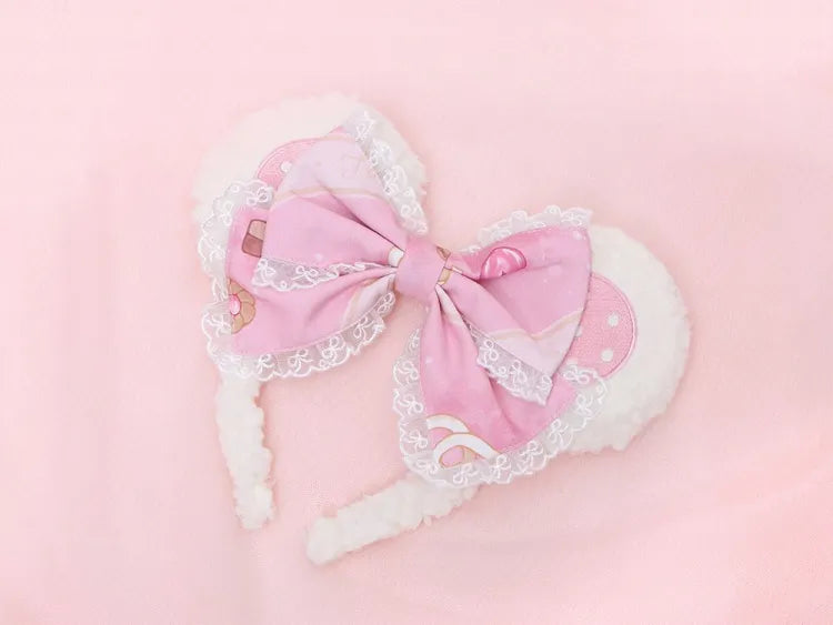 KCディテール 蝶結び ブルー/ピンク 耳型