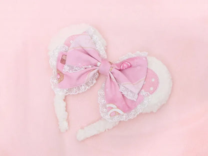 KCディテール 蝶結び ブルー/ピンク 耳型