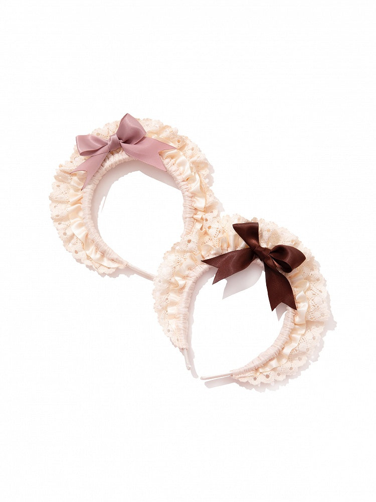 Accents Cotton Lace KC Bowknot Ruffle with