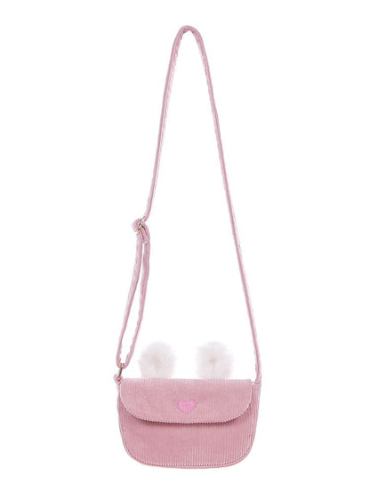 ピンクのウサギの耳のクロスボディ