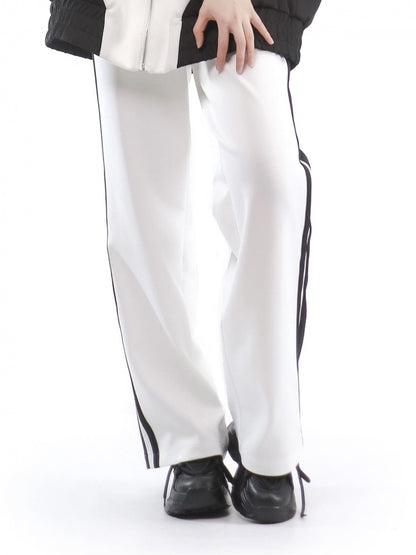 Black and White Landmine Style Sportwear Pants