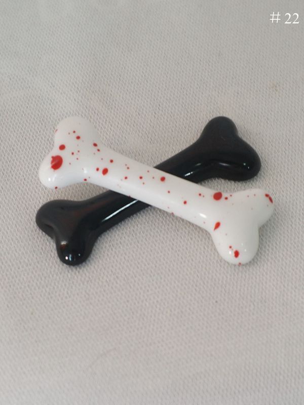 Bone Shaped Hairclip Criss Cross Design Unique