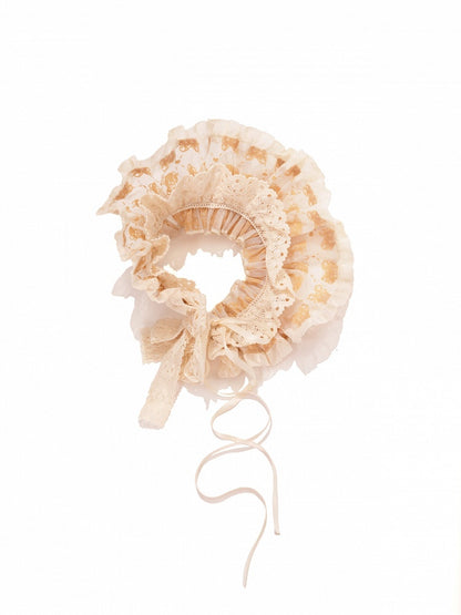Lace Cotton Lolita Ruffle Bonnet