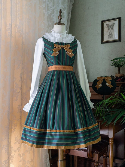 Striped Big four in Otome Style with Lolita – Sash Jumper colors.) Bow Skirt Gothic (Available magical