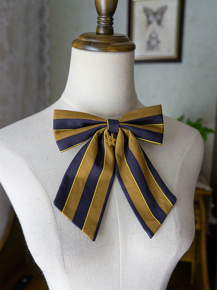 Stripe Tie Pattern Lolita Poynt Bow Manor