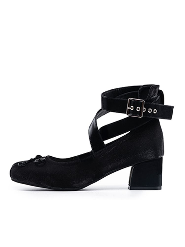 Ankle Ballet Satin Elegant Shoes Black Wraparound Straps