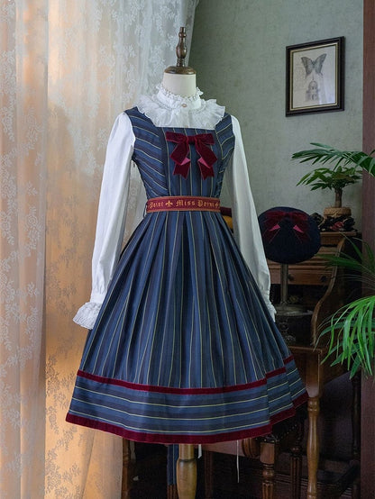 Striped Big four in Otome Style with Lolita – Sash Jumper colors.) Bow Skirt Gothic (Available magical