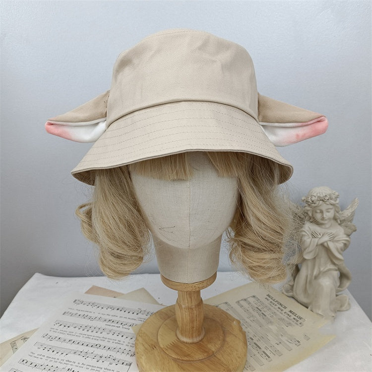 Weiß/Milchhut Schwarz Ohr Tee Design Lamm Eimer