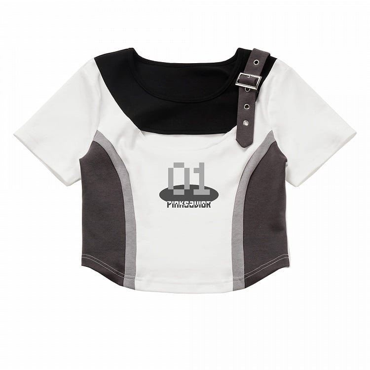 Cutout Colorblock Techwear Chest T-shirt Design