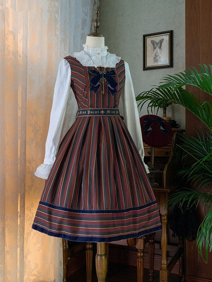 Striped Big four in Otome Style with Lolita – Sash Jumper colors.) Bow Skirt Gothic (Available magical