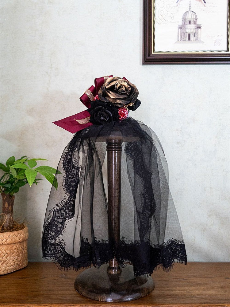 Hairclip Floral Manor Poynt with Veil