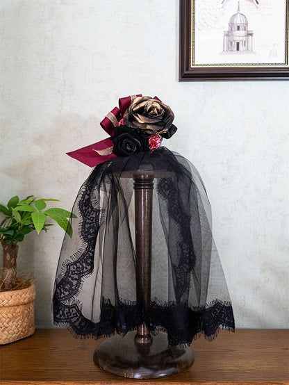 Hairclip Floral Manor Poynt with Veil