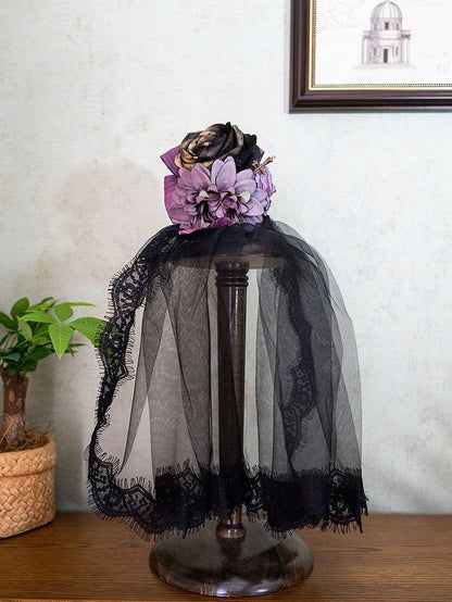 Hairclip Floral Manor Poynt with Veil