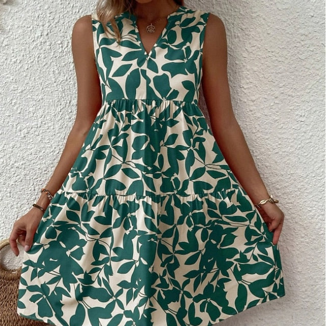 Women's Mini Dress Floral Dress Print Dress Classic Modern