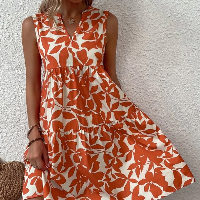 Women's Mini Dress Floral Dress Print Dress Classic Modern