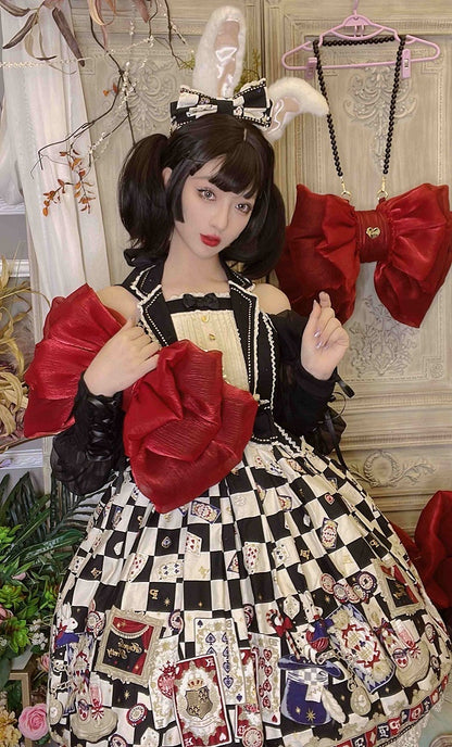 Color Solid Red Bow Backpack Wine Big