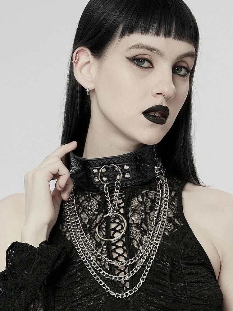 Black Punk Python Grain Choker - Punk Rave