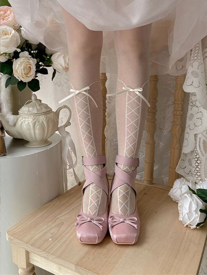 Wickelballettschuhe mit Knöchelriemen aus Satin, elegant, Rosa