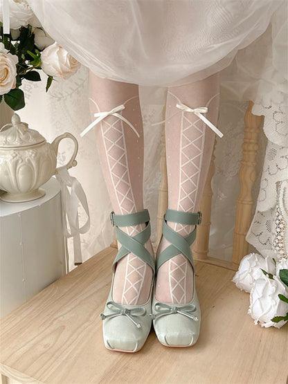 Ankle Elegant Straps Ballet Shoes Green Satin Wraparound