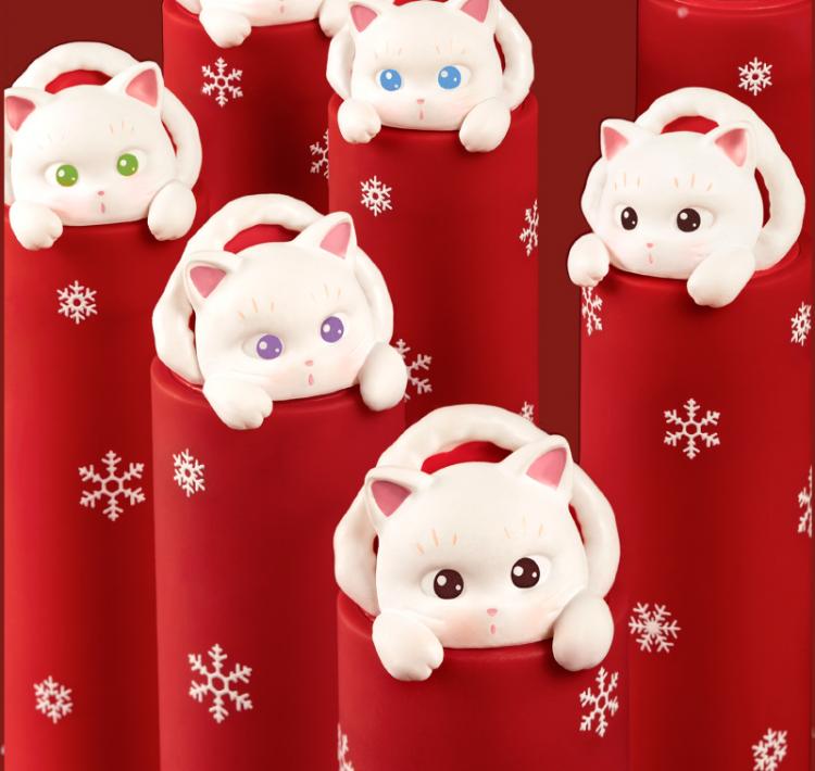 キュートな猫のマット仕上げリップスティック 紫禁城エンボス加工