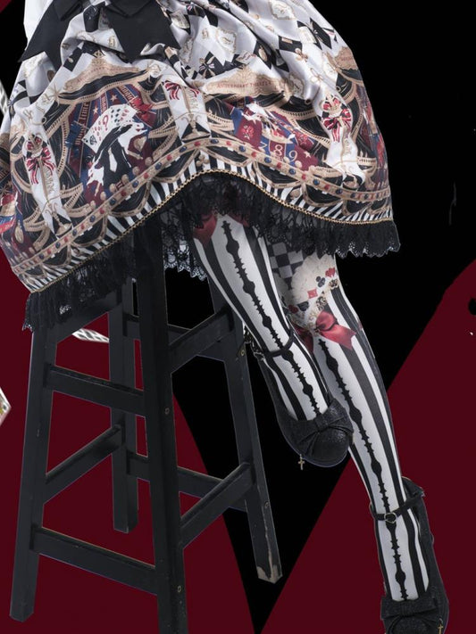 Strumpfhose mit Kingship-Game-Print