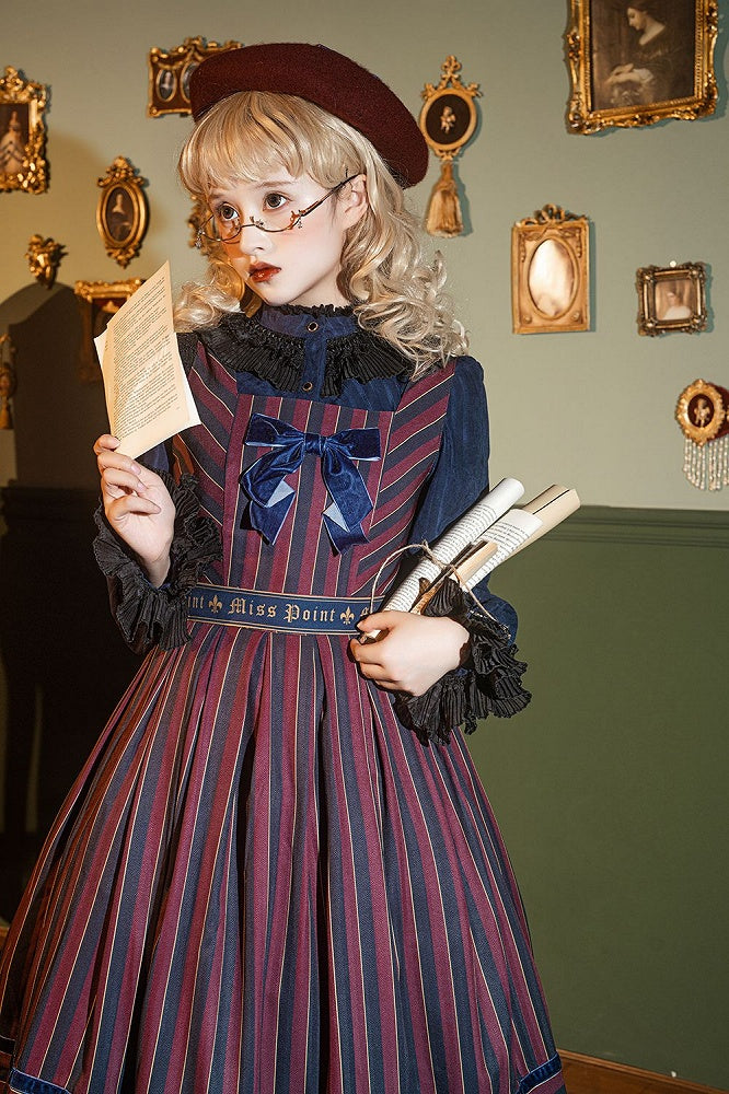 Bluse Gothic Kragen / Weiß Dunkel – Blau) Verfügbar Rot Hoch Farben Lolita Stoff 4 Gewaschen in Wildleder (Schwarz