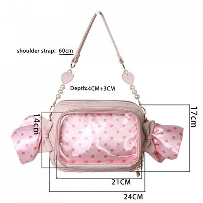 Pattern Black/Pink Candy Polk-dot Sweetheart Bag Ita and