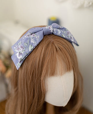 Purple Rosette Print Square Neckline Elegant Classic Lolita JSK Dress