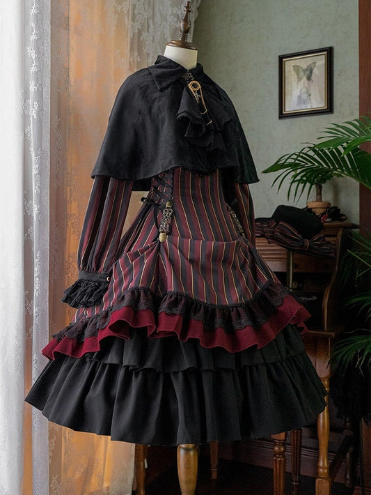 Elegant Cape Autumn Collar Turn-Down Lolita Short Velvet with