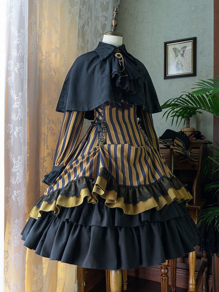 Eleganter Umhang Herbstkragen Turn-Down Lolita Kurzer Samt mit